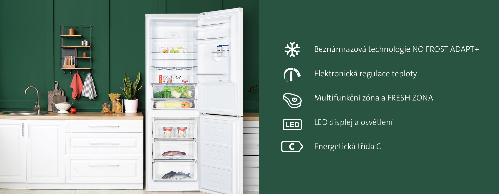 Chladnička s mrazničkou ETA 335690000C bílá-banner 2