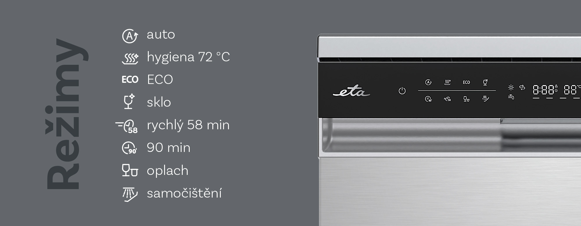 Myčka nádobí ETA 338090010B nerez-banner 4