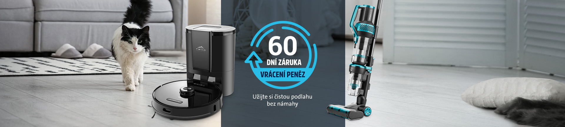 Záruka vrácení peněz 60 dní na vysavače ETA