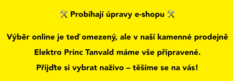Probíhají úpravy e-shopu