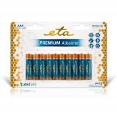 Baterie AAA ETA PREMIUM ALKALINE AAA, LR03, blistr 10ks