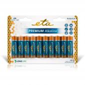 Baterie AA ETA PREMIUM ALKALINE AA, LR06, blistr 10ks